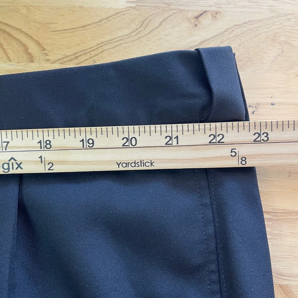Oak Hill Mens 46x32 Big and Tall Pleated Dress Pants Trousers Polyester‎ Black